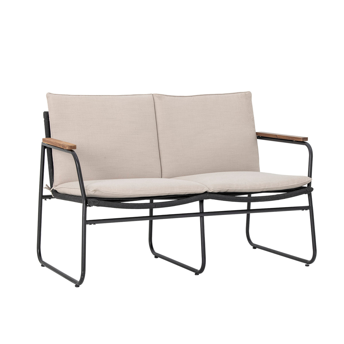 Hampton Sofa, Schwarz, Metall in Black präsentiert im Onlineshop von KAQTU Design AG. Lounge Sofa ist von Bloomingville