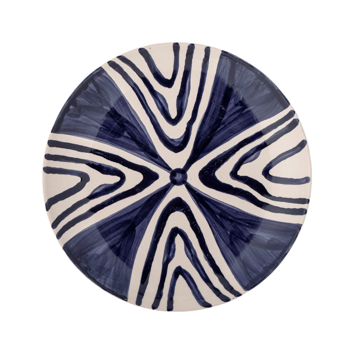 Shama Teller, Blue, Steingut in Blue präsentiert im Onlineshop von KAQTU Design AG. Teller ist von Bloomingville