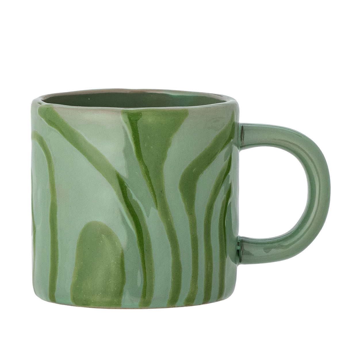 Ninka Becher, Grün, Steingut in Green präsentiert im Onlineshop von KAQTU Design AG. Tasse ist von Bloomingville