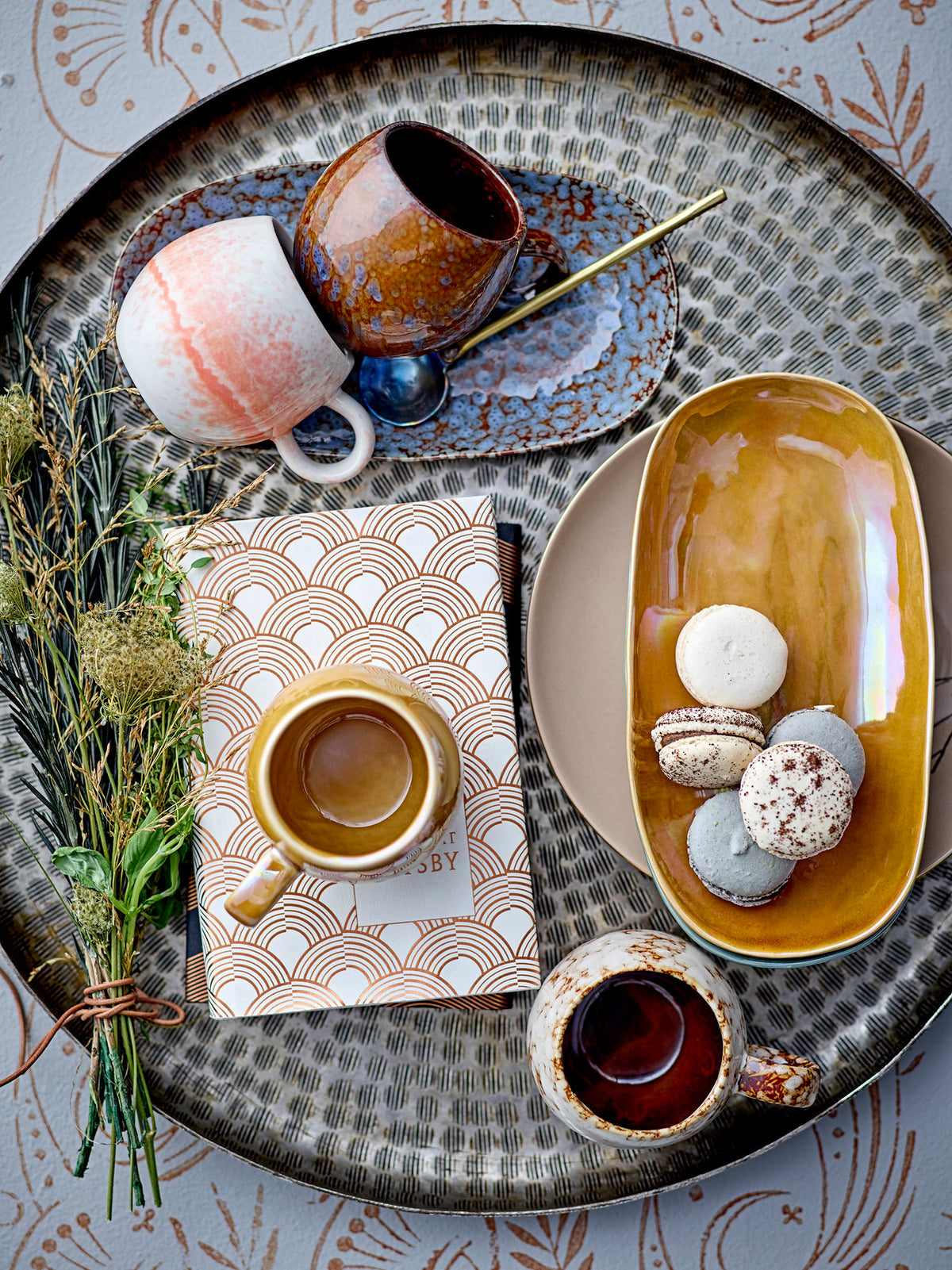 Paula Tasse, Multipack, Orange, Steingut in Orange präsentiert im Onlineshop von KAQTU Design AG. Tasse ist von Bloomingville