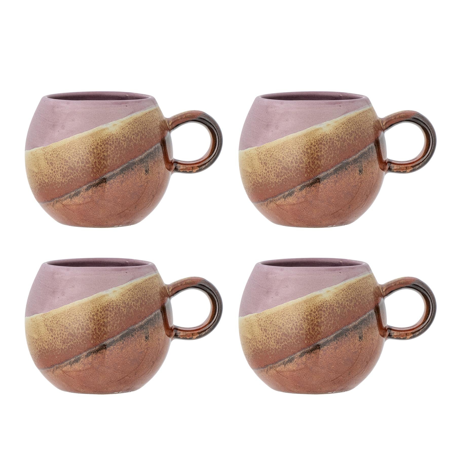 Paula Tasse, Multipack, Violett, Steingut in Purple präsentiert im Onlineshop von KAQTU Design AG. Tasse ist von Bloomingville