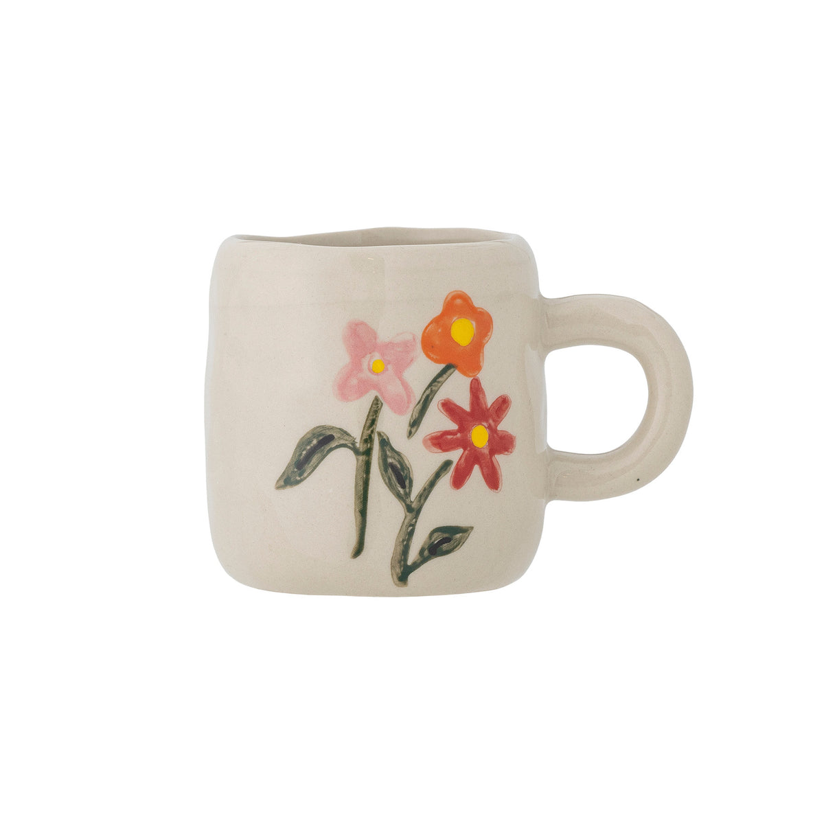 Millie Tasse, Weiss, Steingut in Weiss präsentiert im Onlineshop von KAQTU Design AG. Tasse ist von Bloomingville Mini
