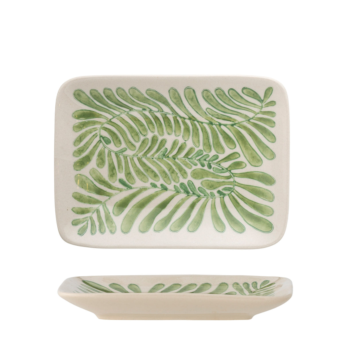 Fauni Teller, Grün, Steingut in Grün präsentiert im Onlineshop von KAQTU Design AG. Teller ist von Creative Collection