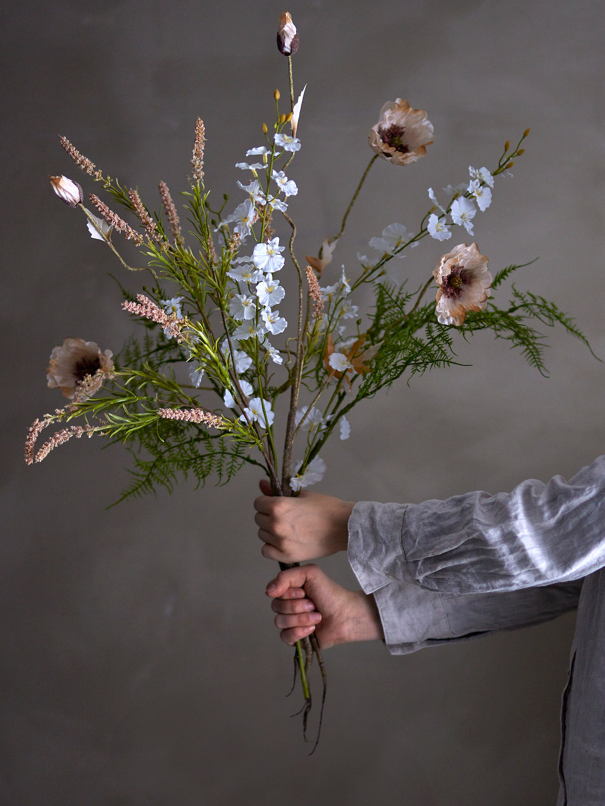 Poppy Stiel, Natur, Künstliche Blumen in Natur präsentiert im Onlineshop von KAQTU Design AG. Kunstpflanze ist von Bloomingville