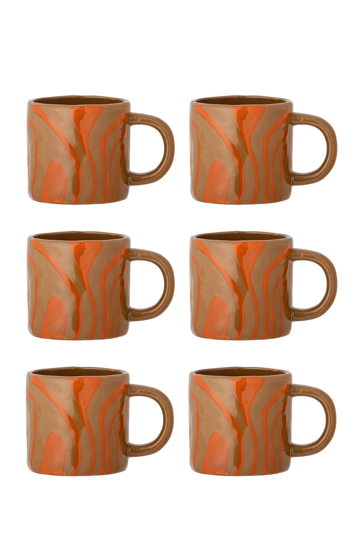 Ninka Tasse, Multipack, Orange, Steingut in Orange präsentiert im Onlineshop von KAQTU Design AG. Tasse ist von Bloomingville