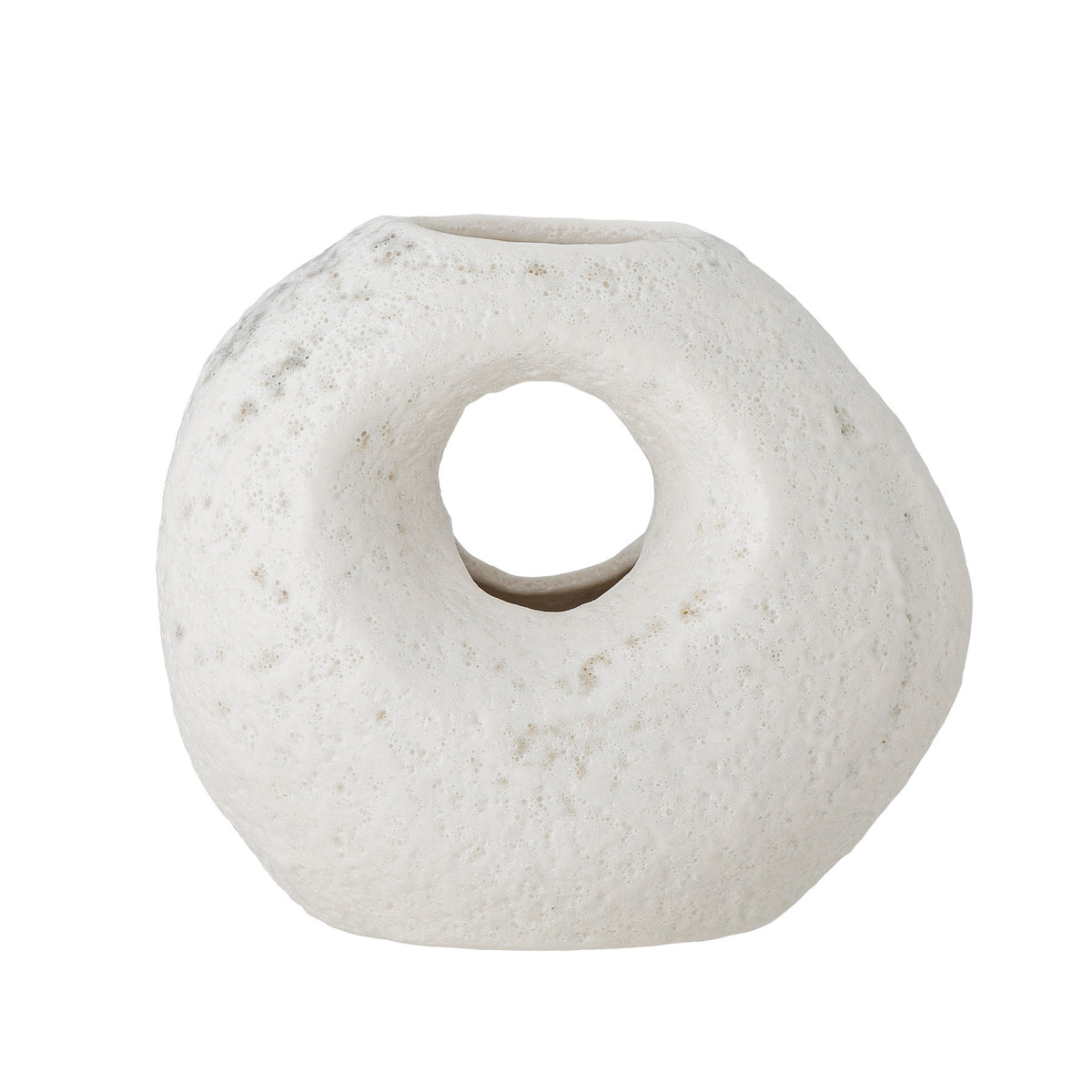 Caia Vase, Weiss, Steingut in Weiss präsentiert im Onlineshop von KAQTU Design AG. Vase ist von Bloomingville