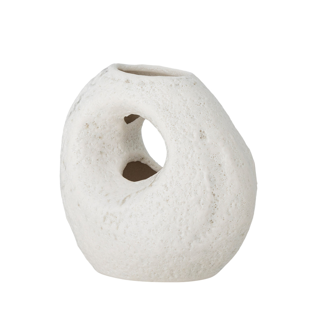 Caia Vase, Weiss, Steingut in Weiss präsentiert im Onlineshop von KAQTU Design AG. Vase ist von Bloomingville