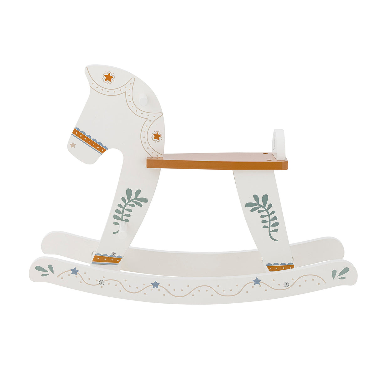 Ruddy Schaukelspielzeug, Pferd, Weiss, MDF in Weiss präsentiert im Onlineshop von KAQTU Design AG. Spielzeug ist von Bloomingville Mini