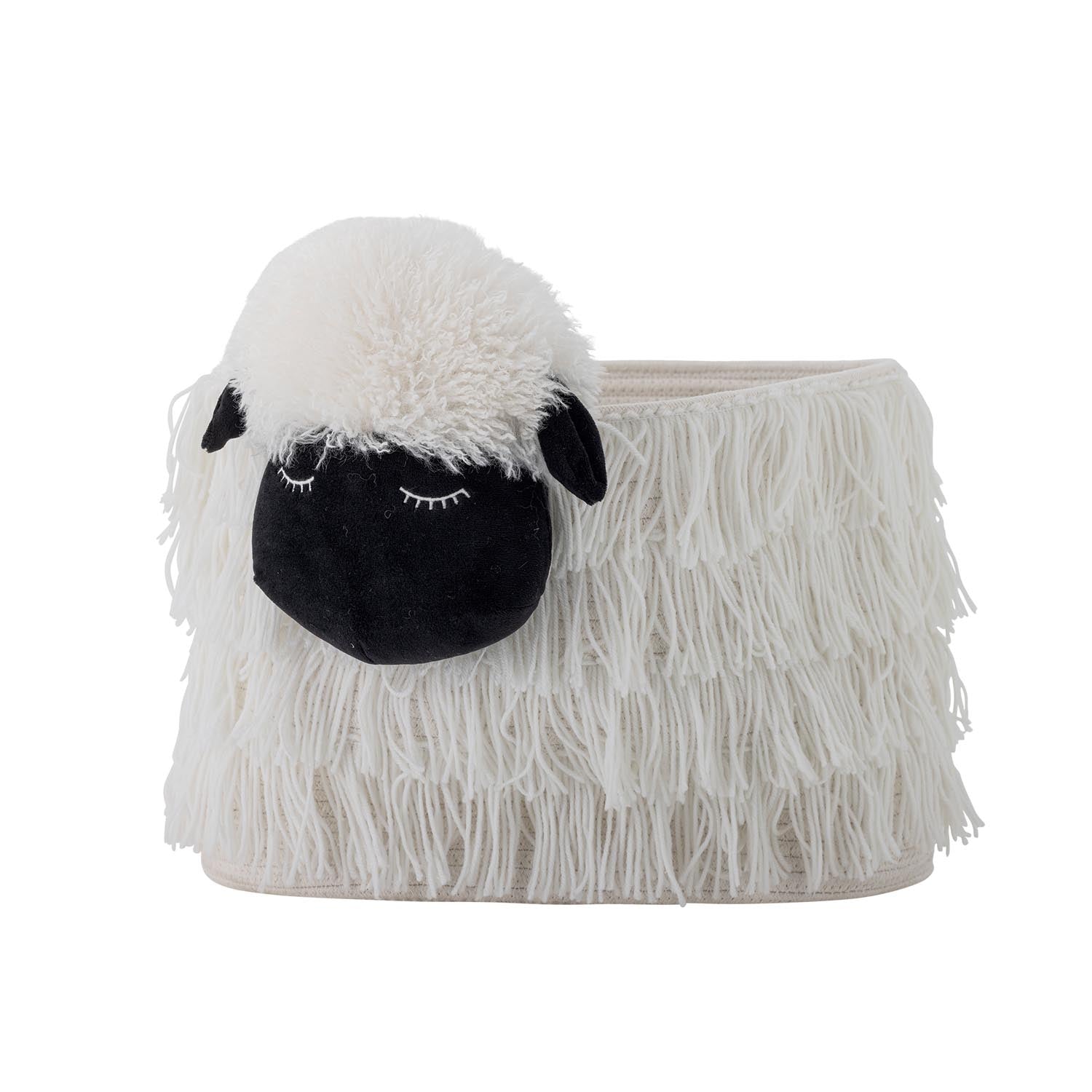 Dolly Korb, Weiss, Polyester in Weiss präsentiert im Onlineshop von KAQTU Design AG. Aufbewahrungskorb ist von Bloomingville Mini