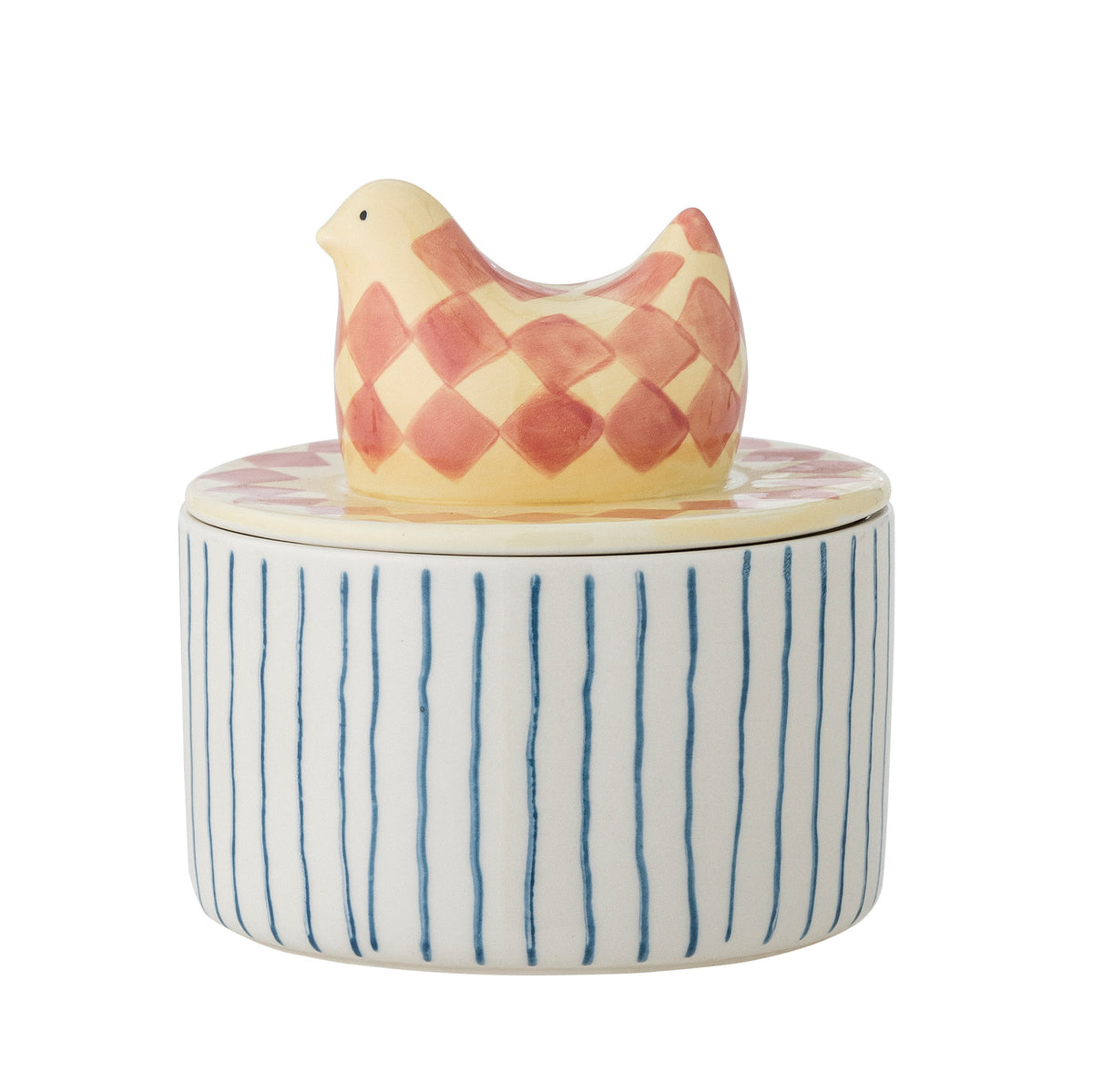 Biona Gefäss mit Deckel, Rose, Steingut in Rose präsentiert im Onlineshop von KAQTU Design AG. Kanne ist von Bloomingville