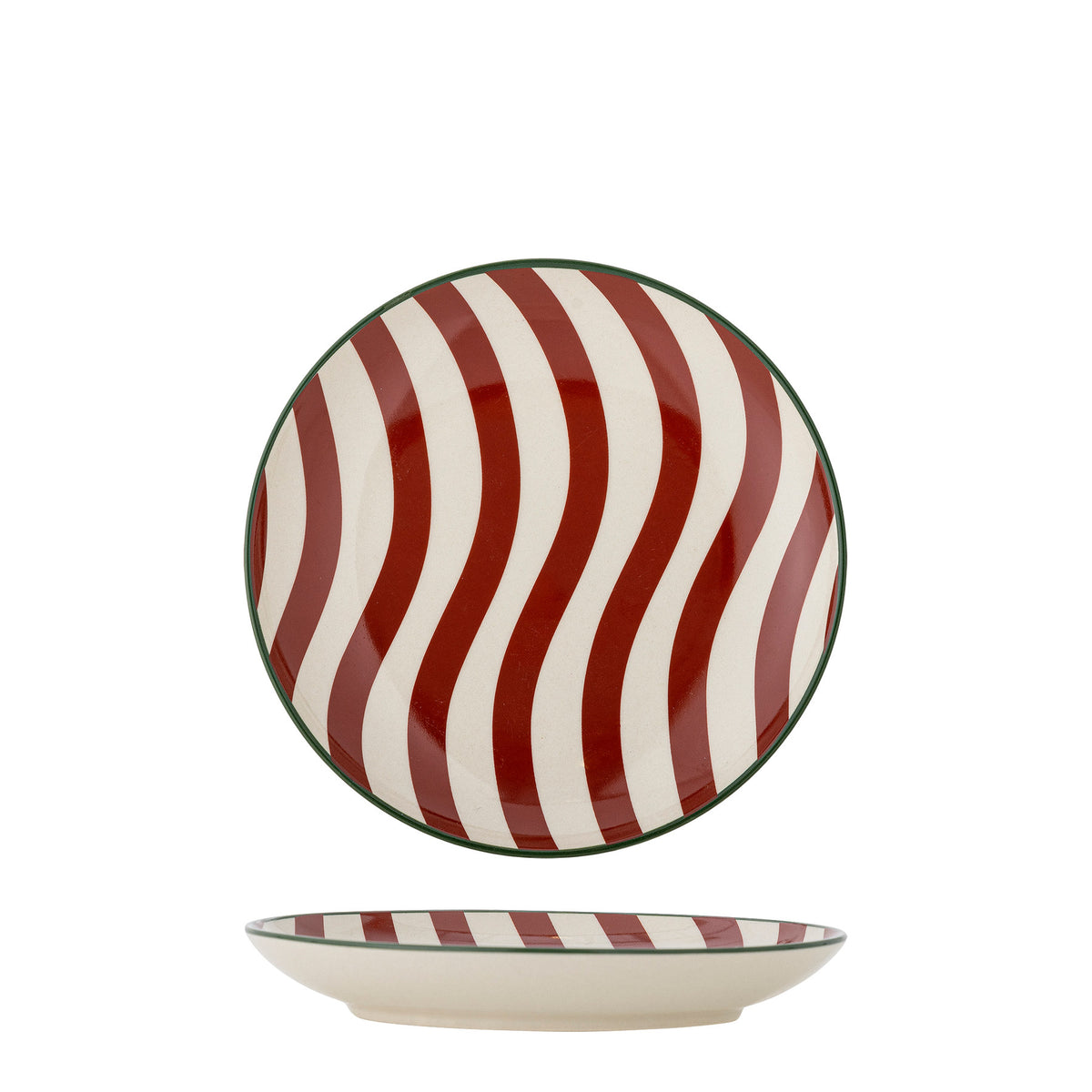 Jolly Teller, Rot, Steingut in Rot präsentiert im Onlineshop von KAQTU Design AG. Teller ist von Bloomingville