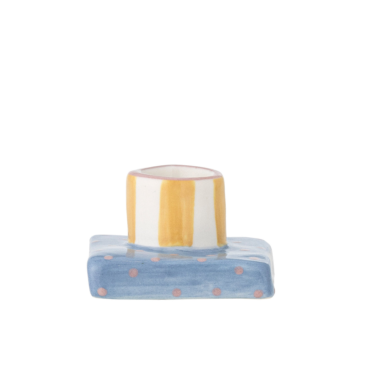 Tacana Kerzenhalter, Blau, Steingut in Blau präsentiert im Onlineshop von KAQTU Design AG. Kerzenständer ist von Bloomingville