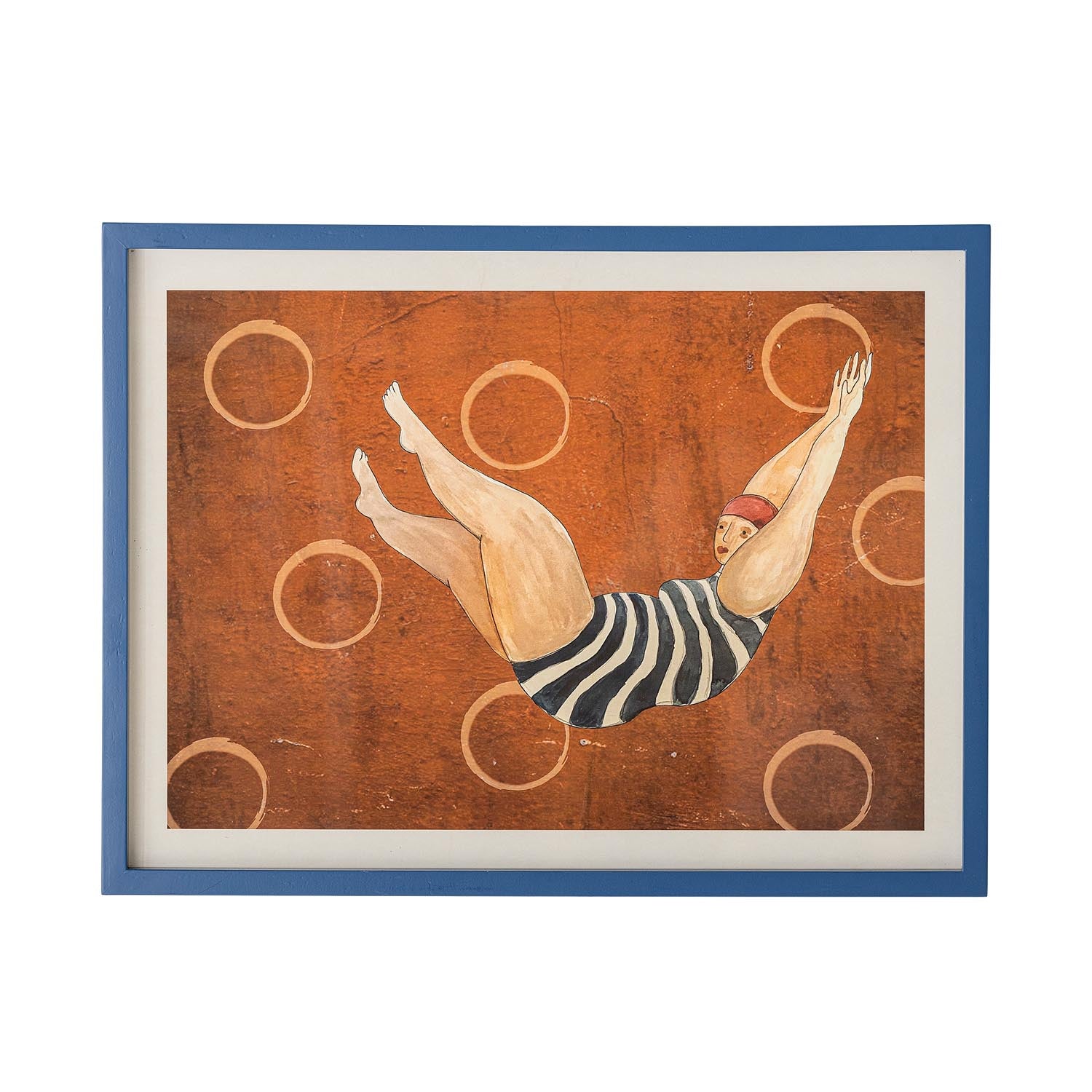 Svela Illustration mit Rahmen, Braun, Tannenholz in Braun präsentiert im Onlineshop von KAQTU Design AG. Kunstgegenstände ist von Bloomingville