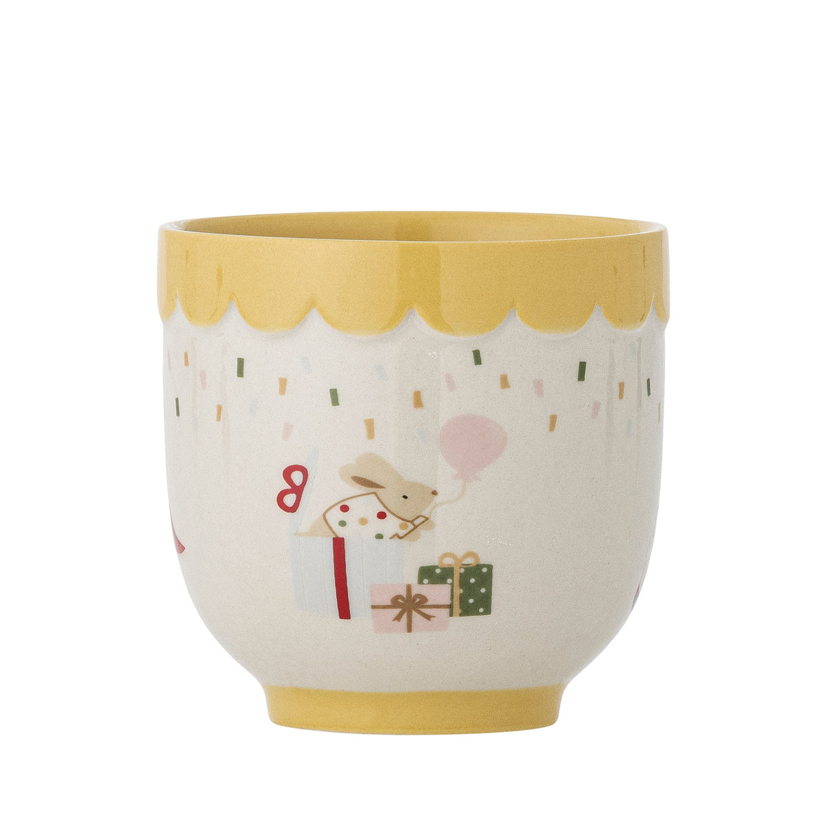 Celebrate Tasse, Gelb, Steingut in Gelb präsentiert im Onlineshop von KAQTU Design AG. Tasse ist von Bloomingville Mini