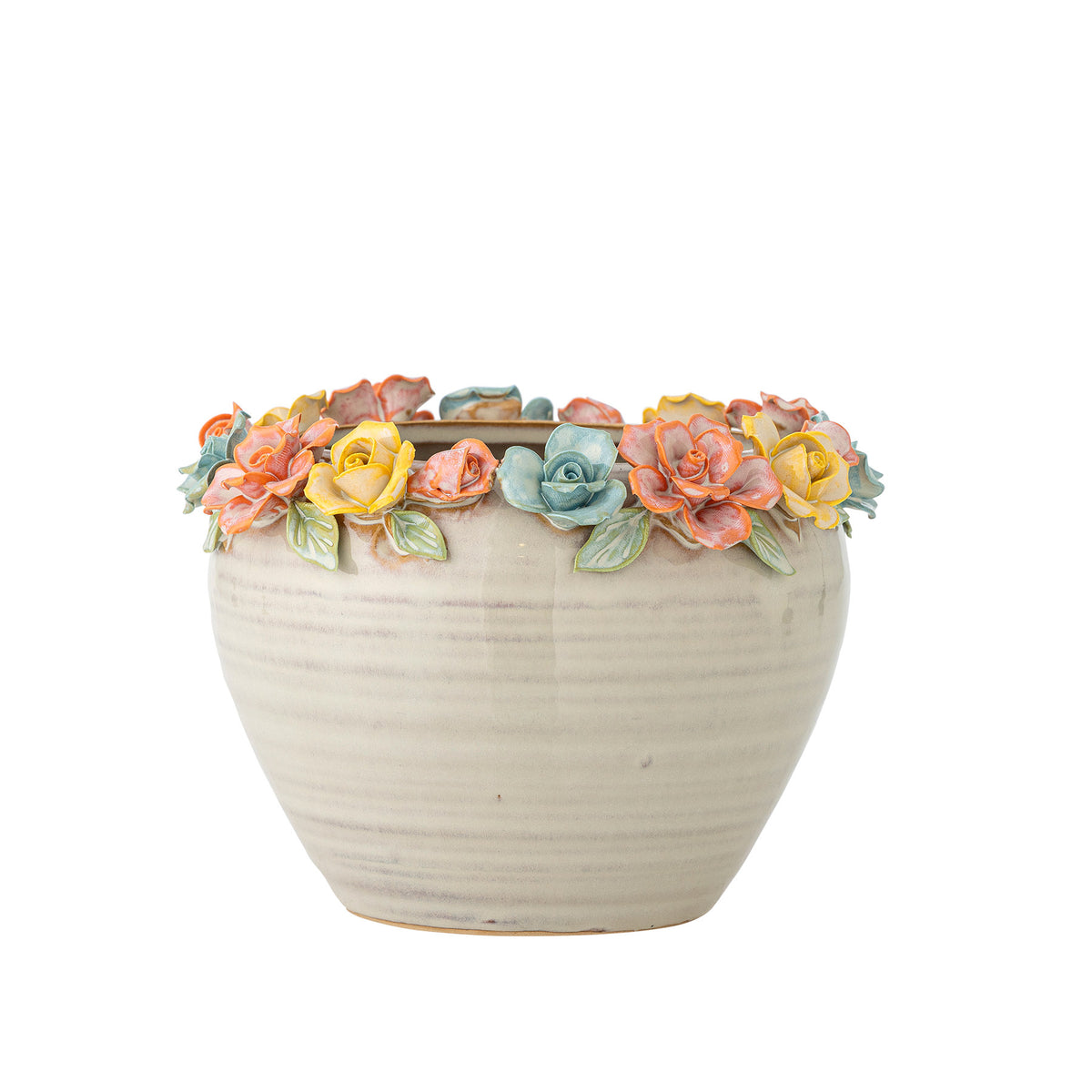 Eanna Blumentopf, Rose, Steingut in Rose präsentiert im Onlineshop von KAQTU Design AG. Blumentopf ist von Creative Collection