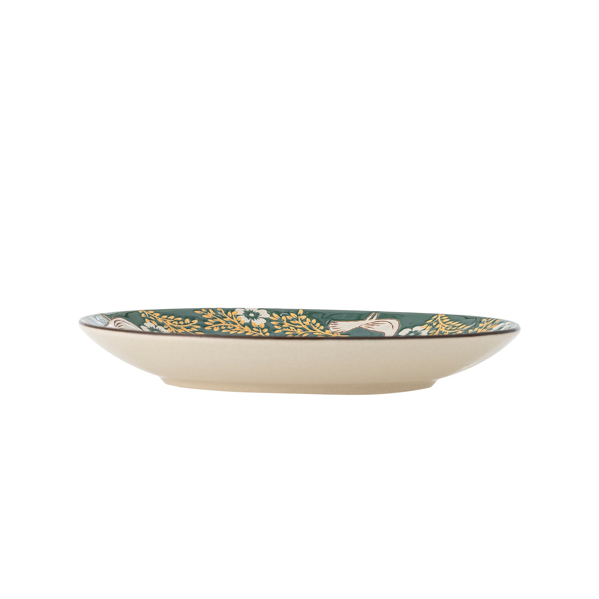 Hezha Teller, Grün, Steingut in Green präsentiert im Onlineshop von KAQTU Design AG. Teller ist von Bloomingville