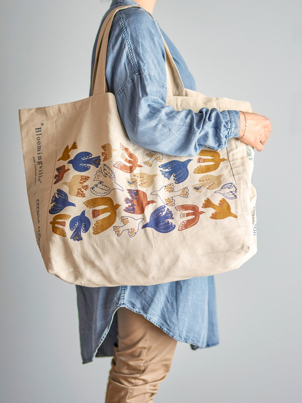 Anniversary Einkaufstasche, Braun, Baumwolle in Braun präsentiert im Onlineshop von KAQTU Design AG. Tasche ist von Bloomingville