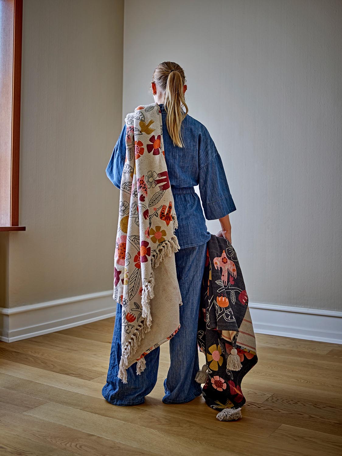 Vivielle Decke, Natur, Recycelte Baumwolle in Nature präsentiert im Onlineshop von KAQTU Design AG. Bettüberwurf ist von Bloomingville