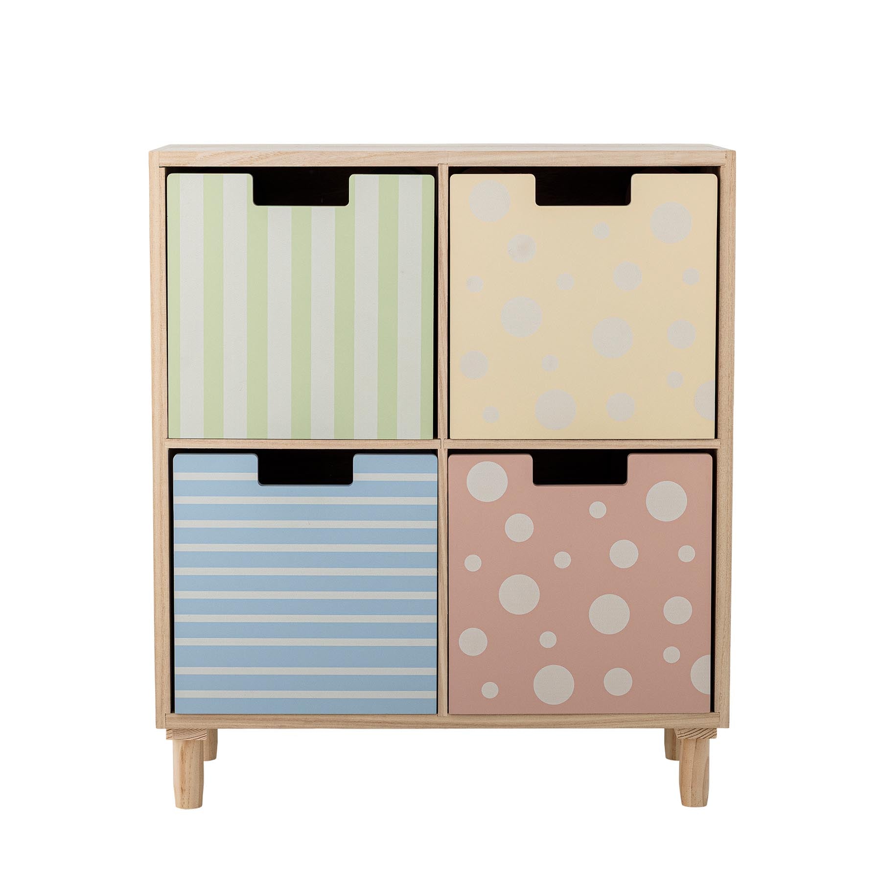 Calle Bücherregal mit Schubladen, Bunt, Paulownia in Multi präsentiert im Onlineshop von KAQTU Design AG. Bücherregal ist von Bloomingville Mini