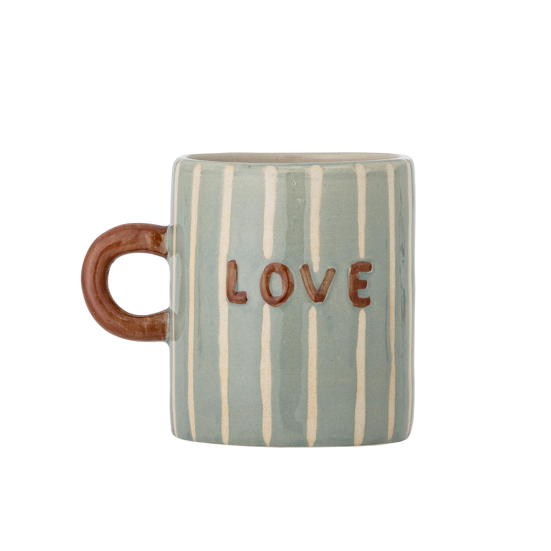 Cherish Becher, Blau, Steingut in Blue präsentiert im Onlineshop von KAQTU Design AG. Tasse ist von Bloomingville
