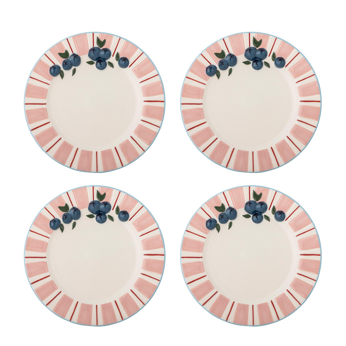 Carry Teller, Rose, Steingut in Rose präsentiert im Onlineshop von KAQTU Design AG. Teller ist von Bloomingville