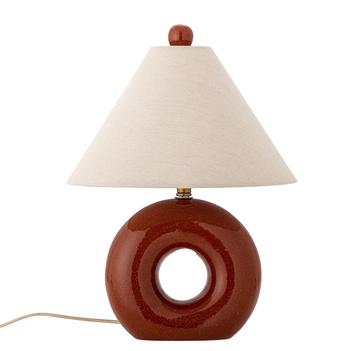 Panja Tischlampe, Rot, Steingut in Red präsentiert im Onlineshop von KAQTU Design AG. Tischleuchte ist von Bloomingville