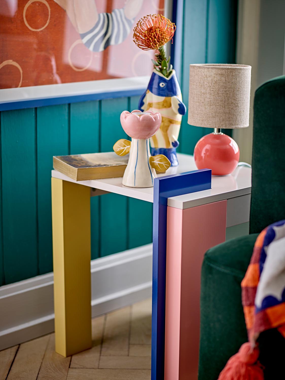Banjo Beistelltisch, Bunt, FSC®100%, MDF in Multi präsentiert im Onlineshop von KAQTU Design AG. Standregal ist von Bloomingville
