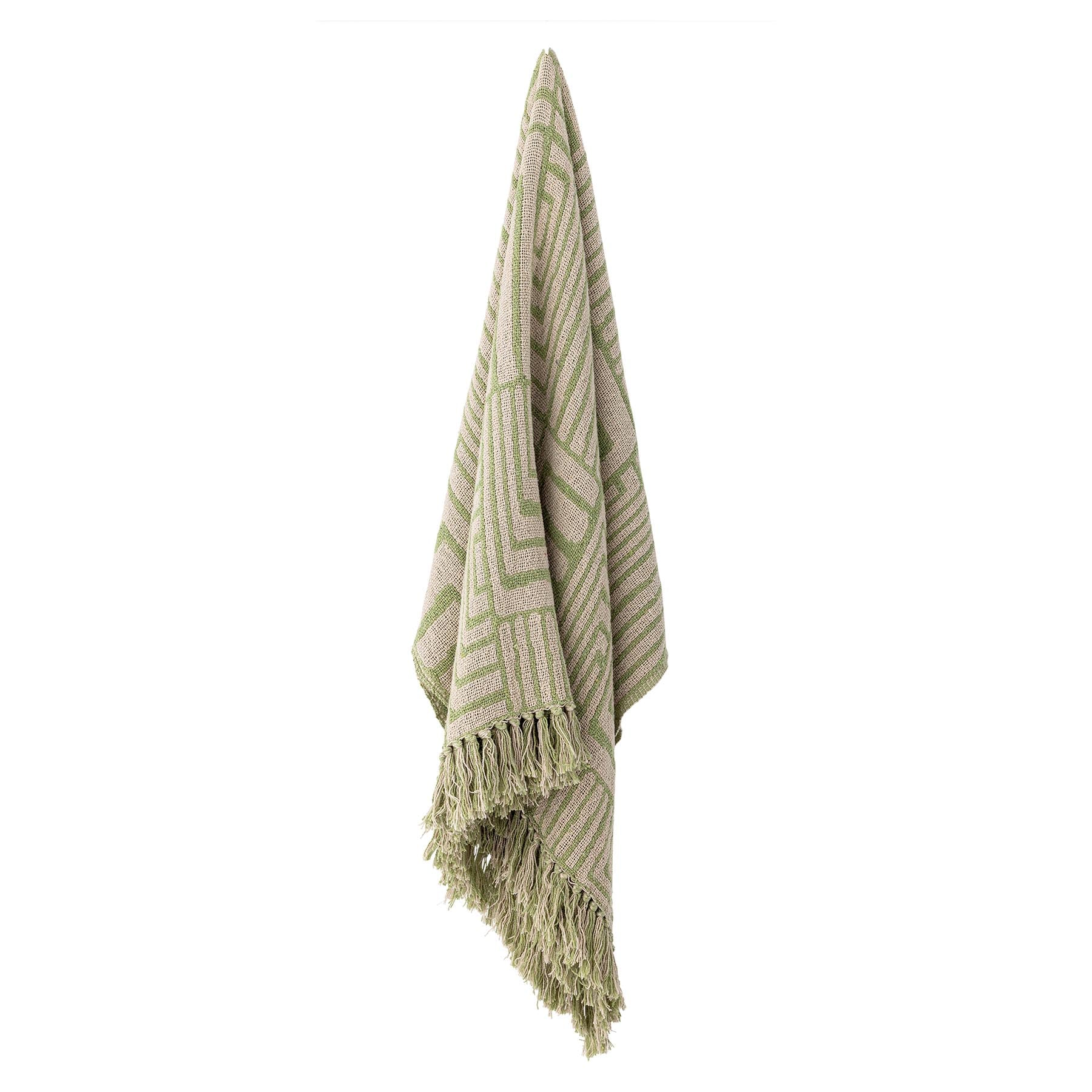 Velva Decke, Grün, Recycelte Baumwolle in Green präsentiert im Onlineshop von KAQTU Design AG. Bettüberwurf ist von Creative Collection