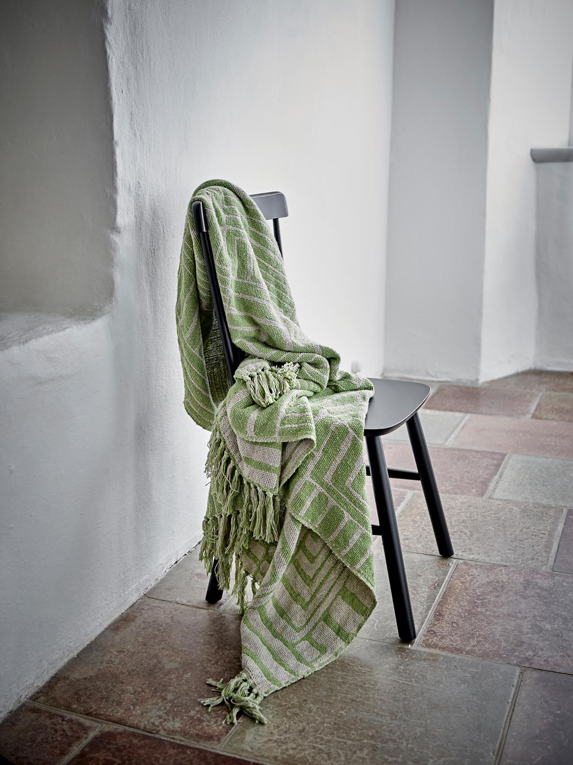 Velva Decke, Grün, Recycelte Baumwolle in Green präsentiert im Onlineshop von KAQTU Design AG. Bettüberwurf ist von Creative Collection