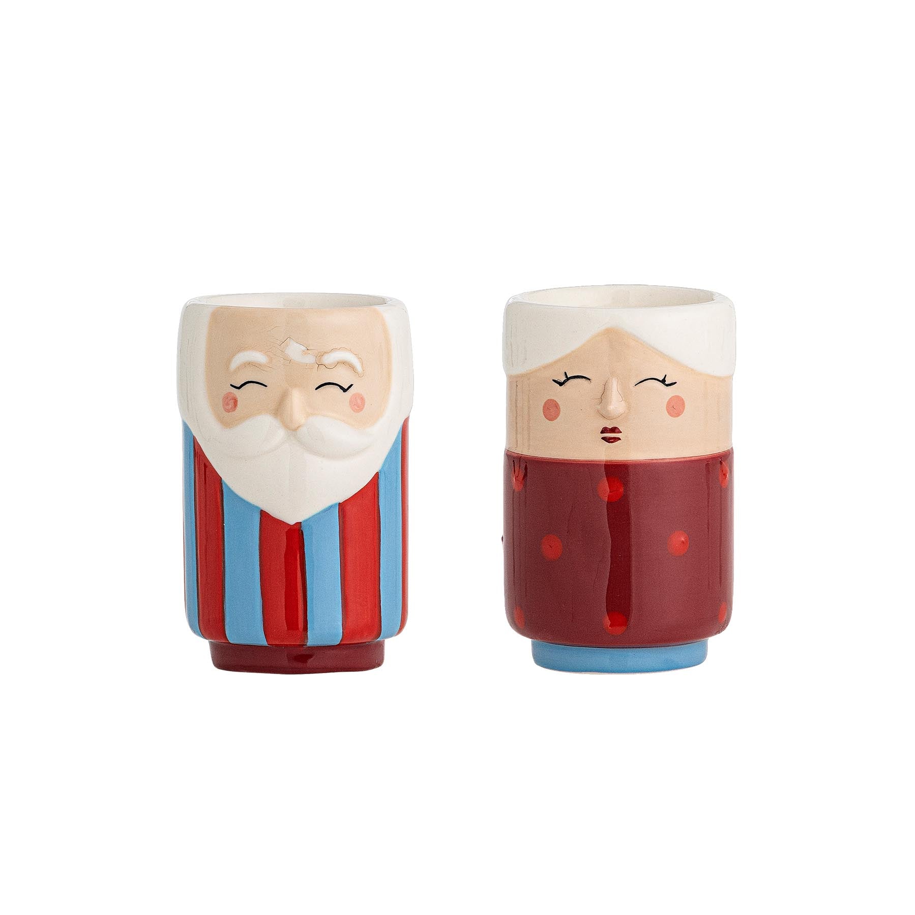 Granny Salz- und Pfefferset, Rot, Steingut in Red präsentiert im Onlineshop von KAQTU Design AG. Käsezubehör ist von Bloomingville