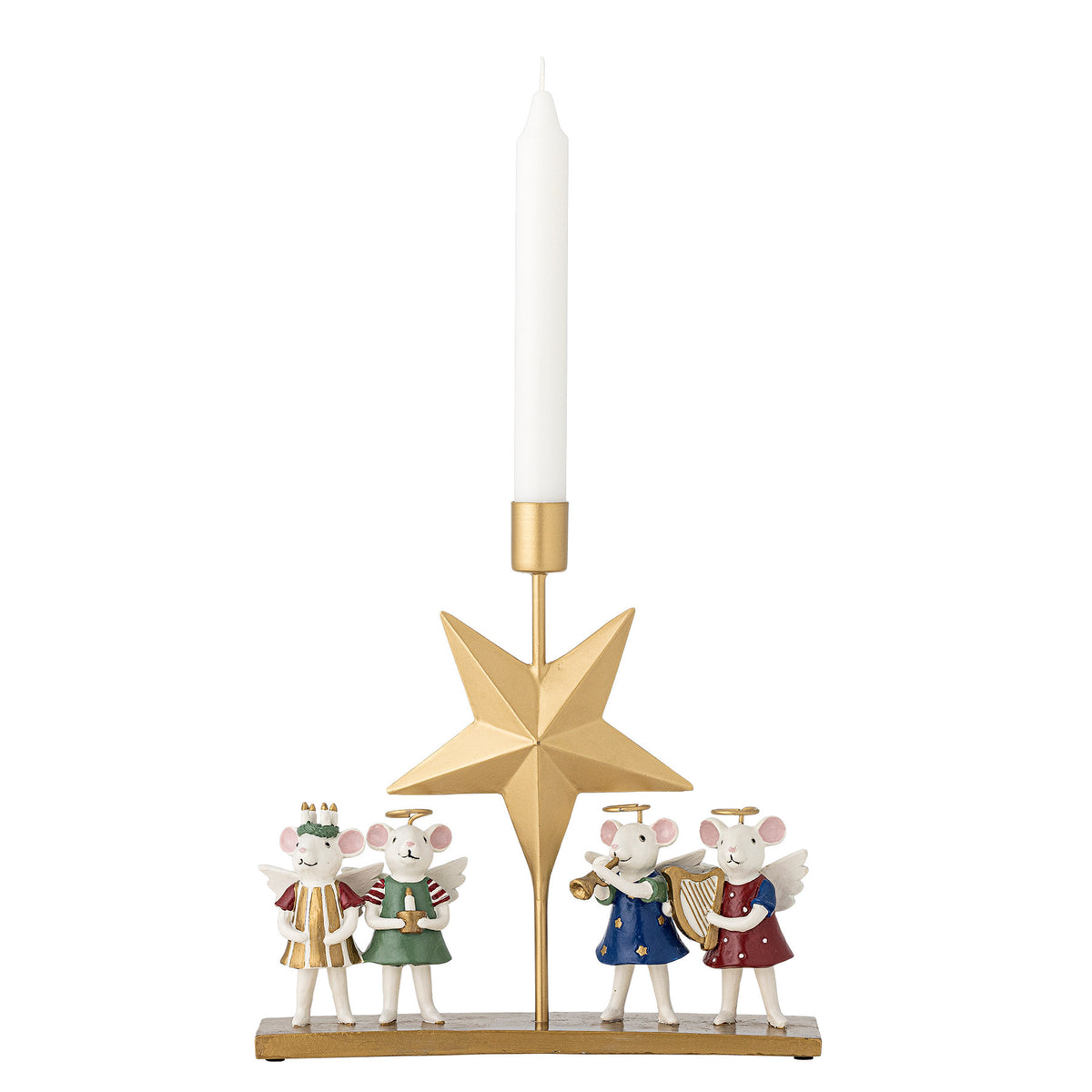 Peo Kerzenhalter, Bunt, Polyresin in Multi präsentiert im Onlineshop von KAQTU Design AG. Kerzenständer ist von Bloomingville