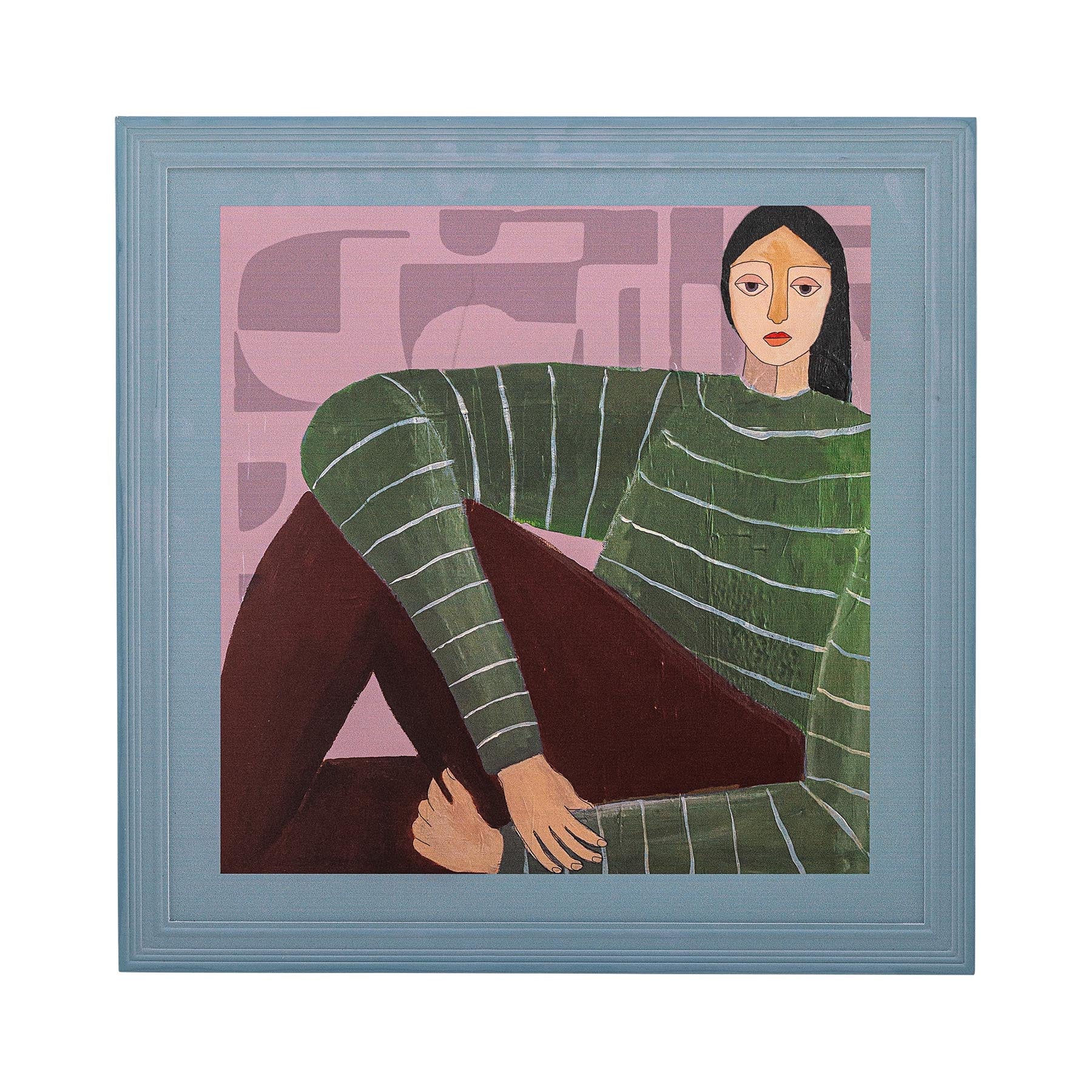 Zoy Illustration mit Rahmen, Bunt, Tannenholz in Multi präsentiert im Onlineshop von KAQTU Design AG. Bild ist von Bloomingville