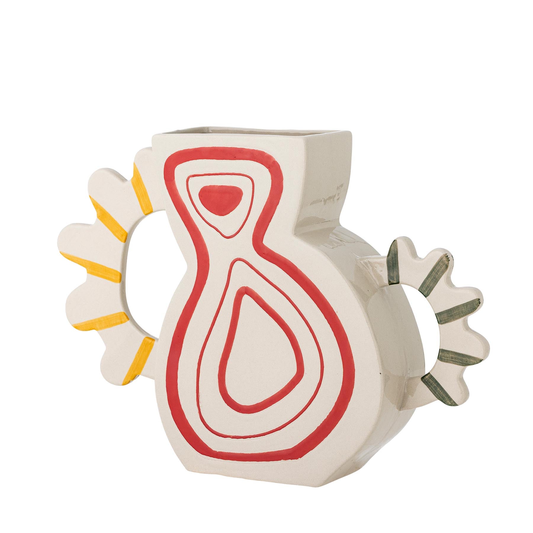 Samila Vase, Bunt, Steingut in Multi präsentiert im Onlineshop von KAQTU Design AG. Vase ist von Bloomingville