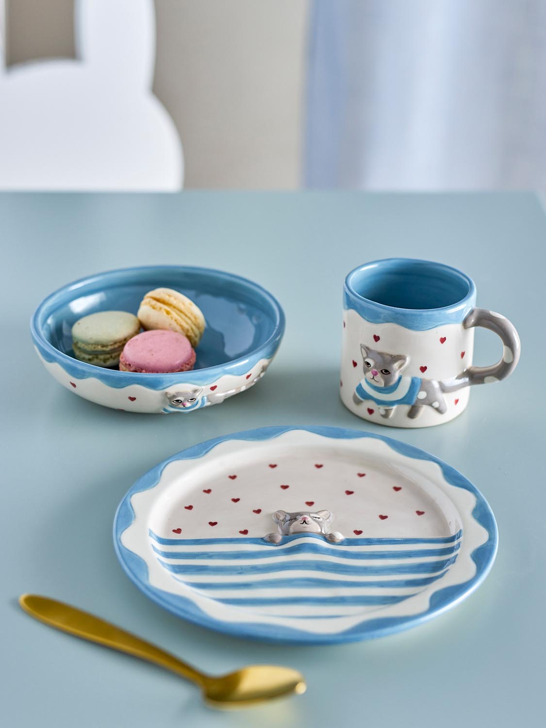Mille Geschirr-Set, Bunt, Steingut in Multi präsentiert im Onlineshop von KAQTU Design AG. Geschirr ist von Bloomingville Mini