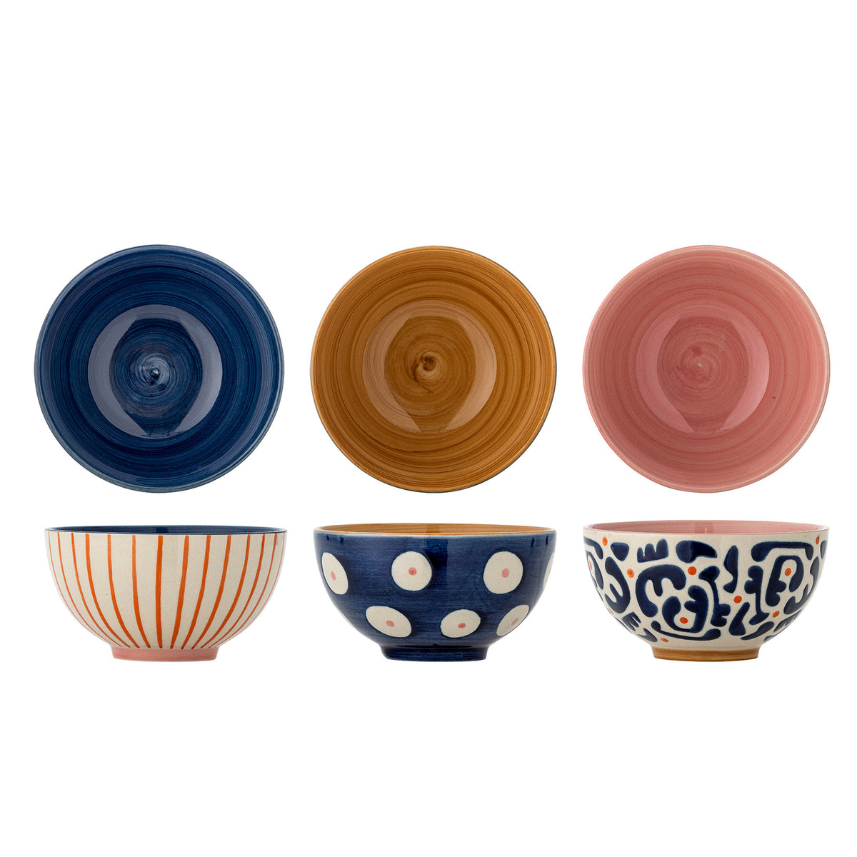 Eviaya Schale, Bunt, Steingut in Multi präsentiert im Onlineshop von KAQTU Design AG. Schale ist von Bloomingville