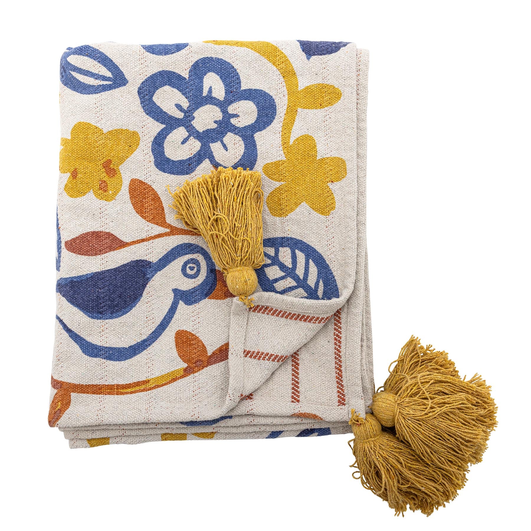 Figuria Decke, Bunt, Recycelte Baumwolle in Multi präsentiert im Onlineshop von KAQTU Design AG. Bettüberwurf ist von Bloomingville