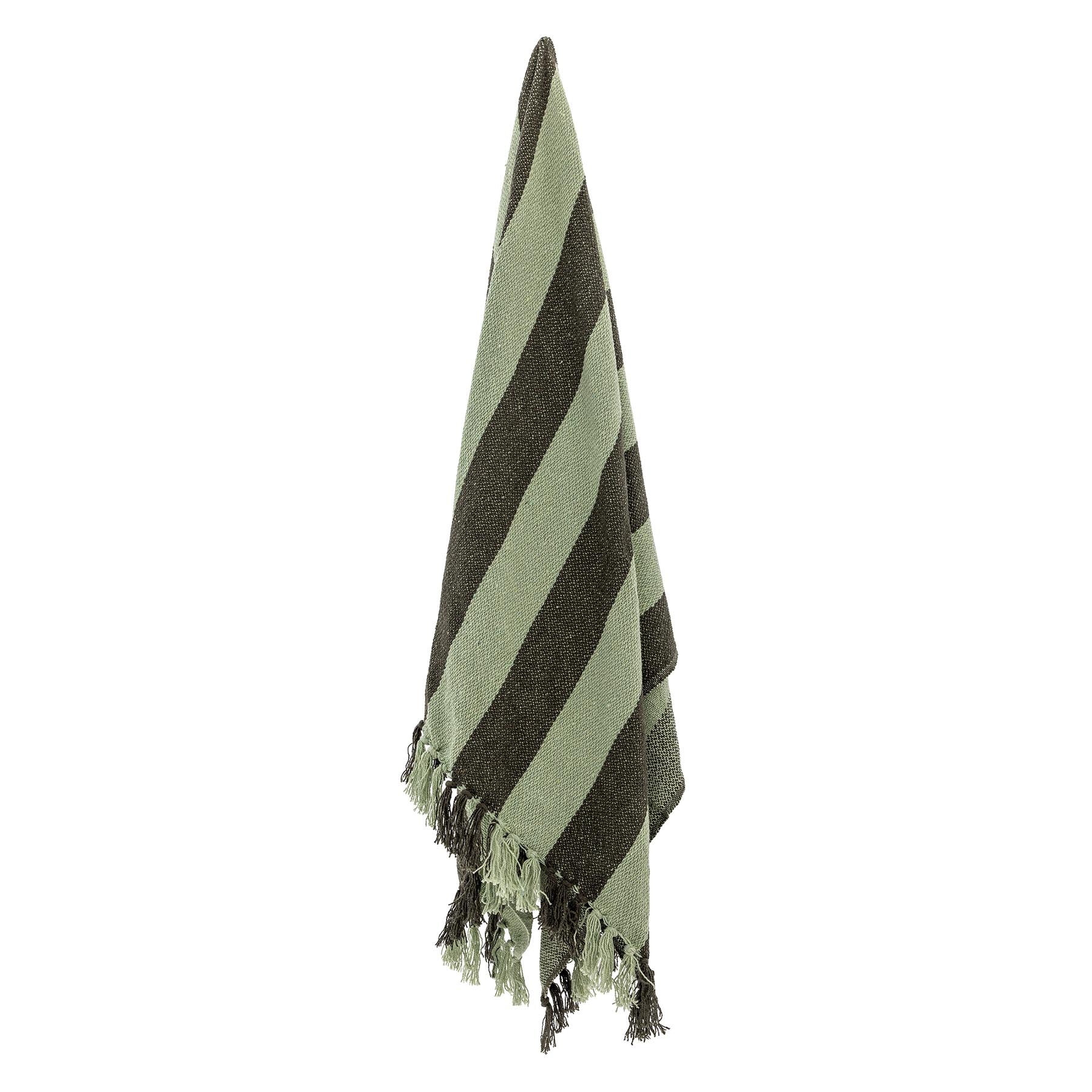 Frello Decke, Grün, Recycelte Baumwolle in Green präsentiert im Onlineshop von KAQTU Design AG. Bettüberwurf ist von Bloomingville