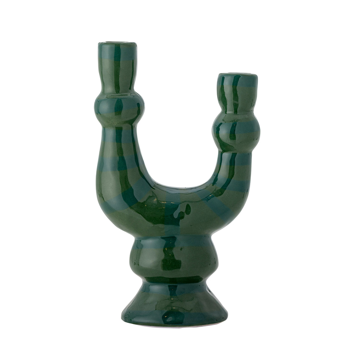 Salandy Kerzenhalter, Grün, Steingut in Green präsentiert im Onlineshop von KAQTU Design AG. Kerzenständer ist von Bloomingville