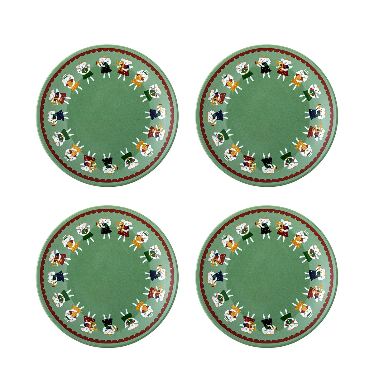 Peo Teller, Grün, Steingut in Green präsentiert im Onlineshop von KAQTU Design AG. Teller ist von Bloomingville