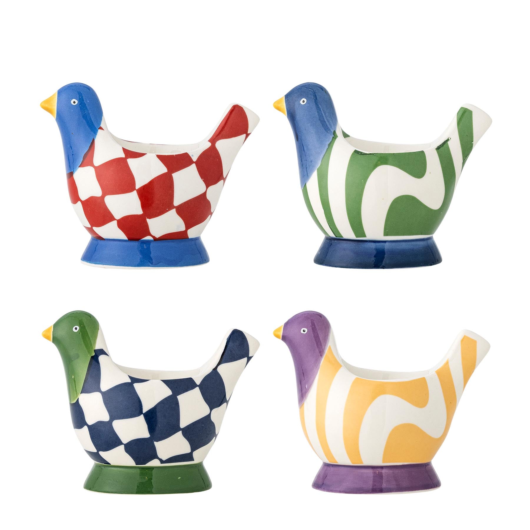 Birdy Eierbecher, Bunt, Steingut in Multi präsentiert im Onlineshop von KAQTU Design AG. Käsezubehör ist von Bloomingville