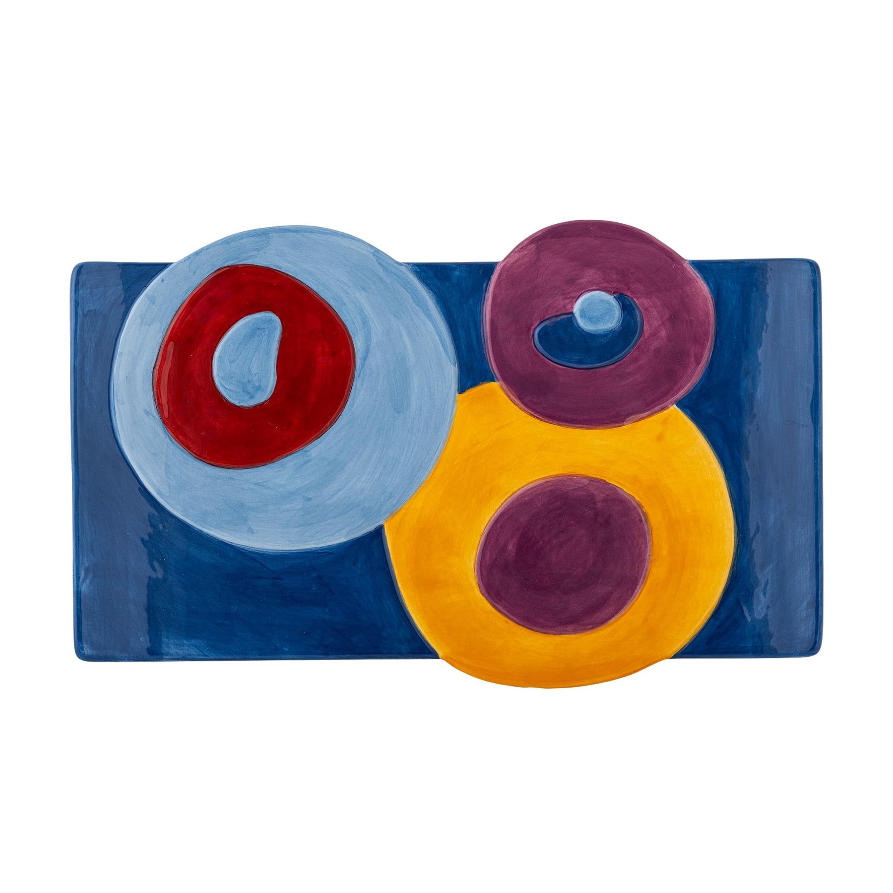 Polivia Tablett, Bunt, Keramik in Multi präsentiert im Onlineshop von KAQTU Design AG. Tablett ist von Bloomingville