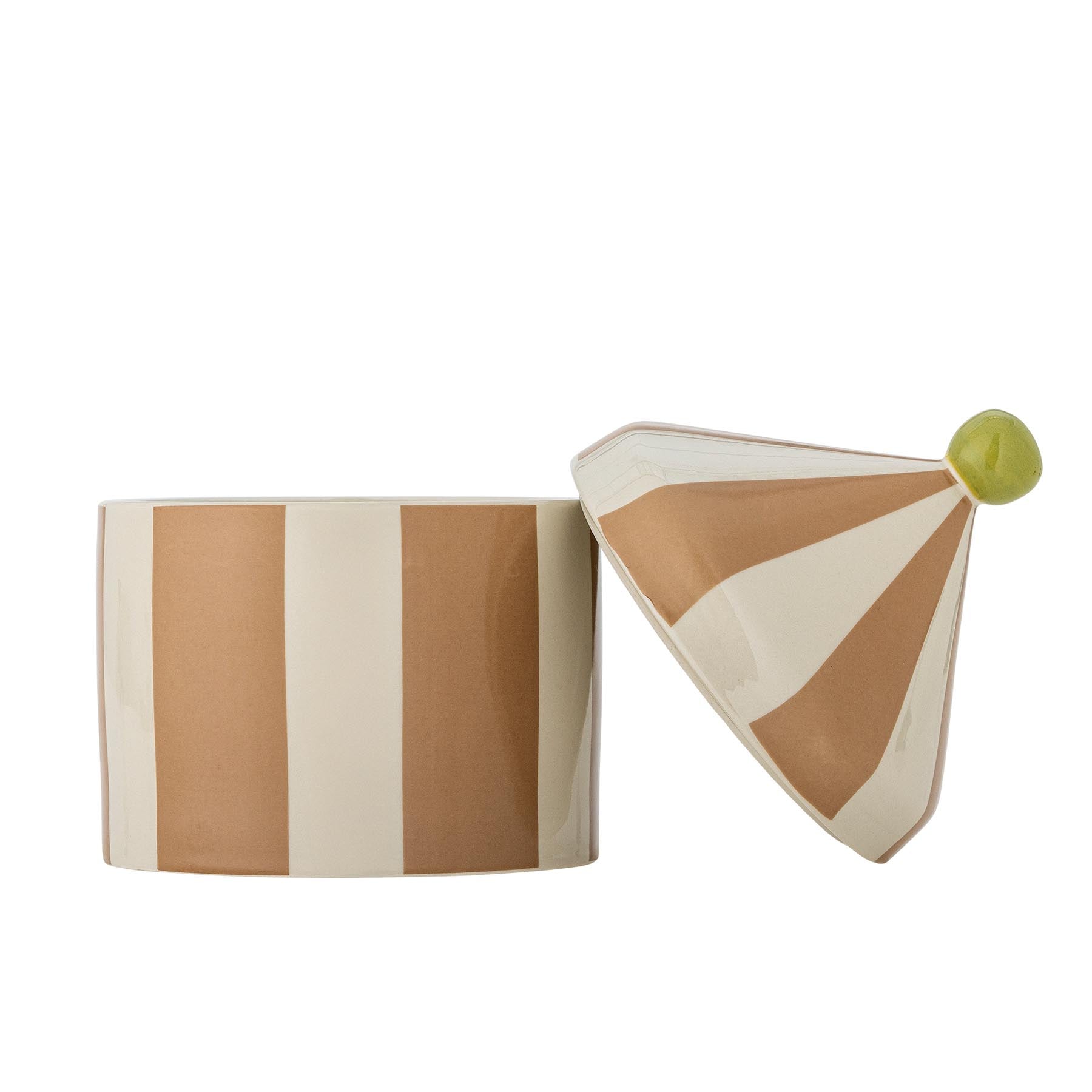 Cimmi Gefäß mit Deckel, Natur, Steingut in Nature präsentiert im Onlineshop von KAQTU Design AG. Kanne ist von Bloomingville Mini