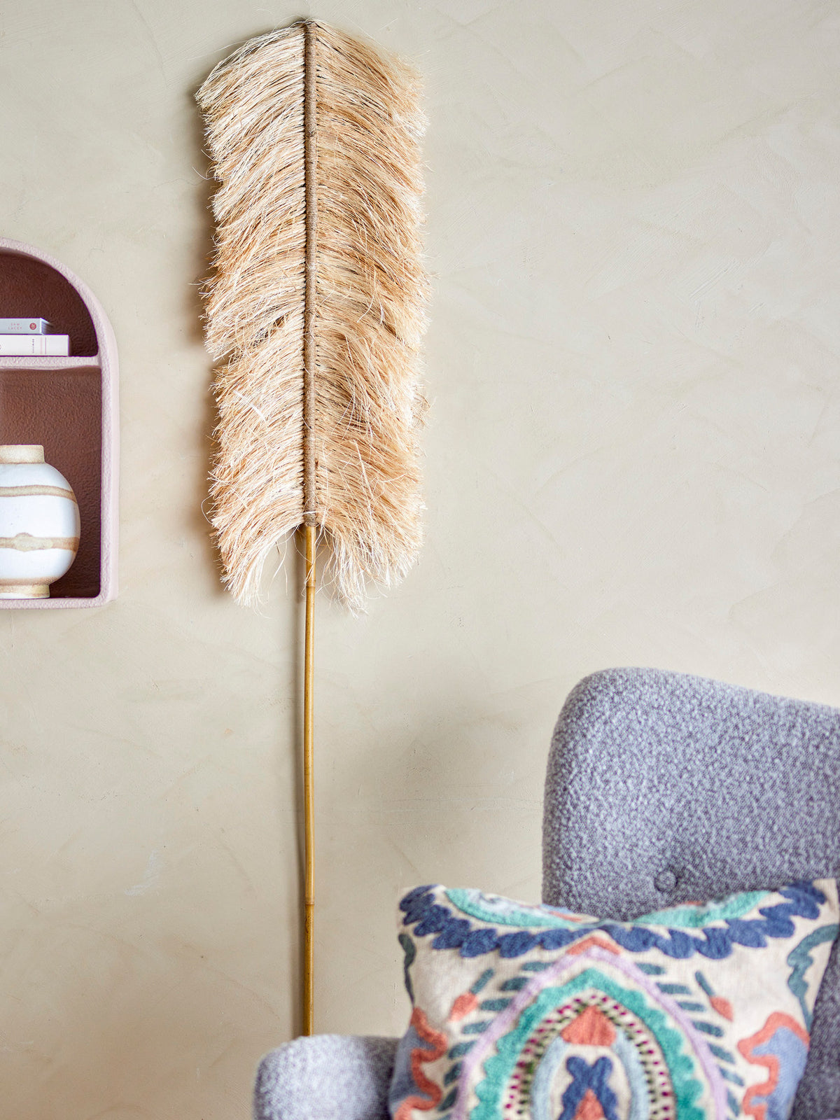 Rina Wanddekoration, Natur, Bananenblatt in Natur präsentiert im Onlineshop von KAQTU Design AG. Wanddeko ist von Bloomingville