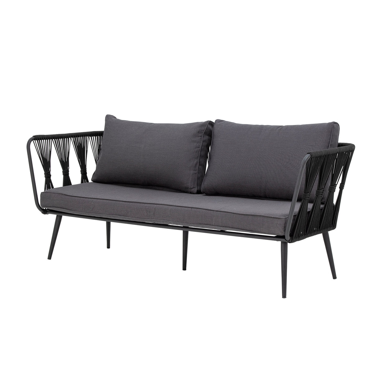 Pavone Sofa, Schwarz, Metall in Black präsentiert im Onlineshop von KAQTU Design AG. Lounge Sofa ist von Bloomingville