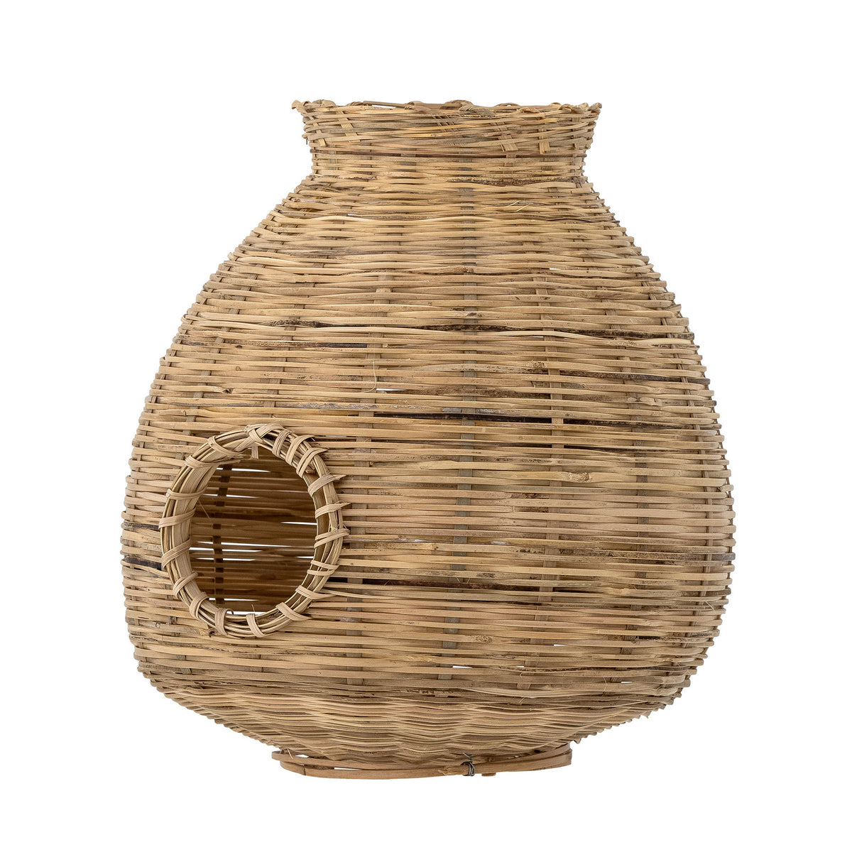 Ottine Laterne mit Glas, Natur, Bambus in Natur präsentiert im Onlineshop von KAQTU Design AG. Laterne ist von Bloomingville