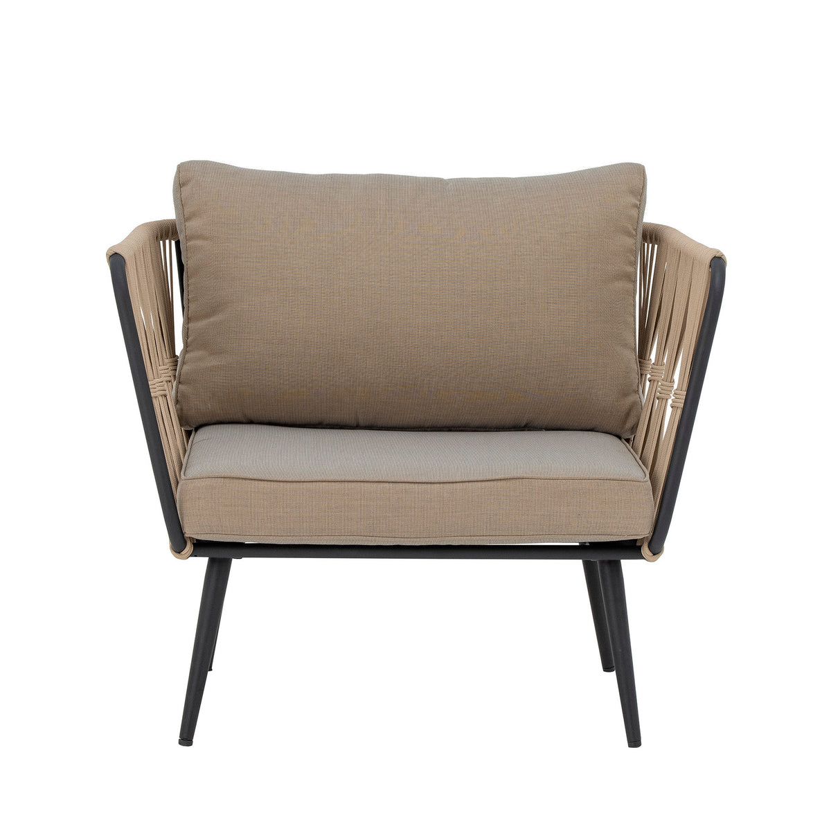 Pavone Fire-resistant Loungesessel, Braun, Metall in Braun präsentiert im Onlineshop von KAQTU Design AG. Sessel ist von Bloomingville