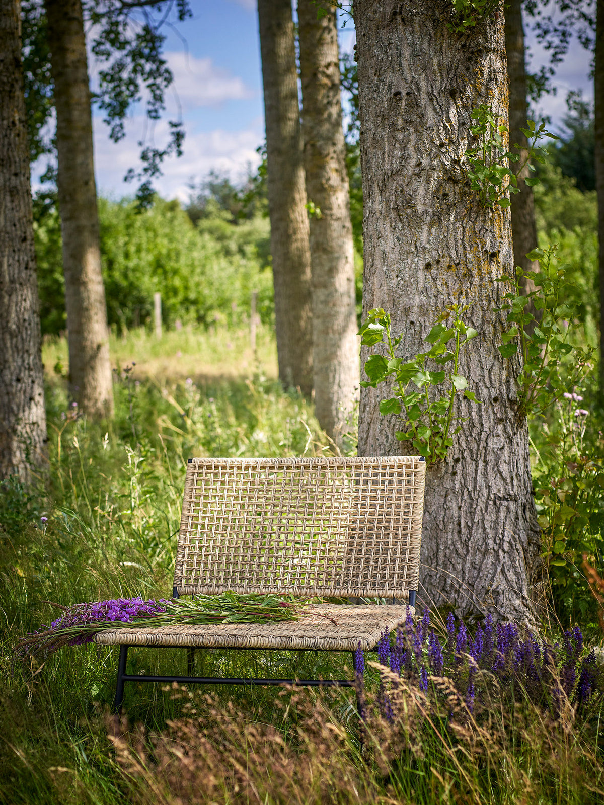 Vallone Loungesessel, Natur, Polyrattan in Natur präsentiert im Onlineshop von KAQTU Design AG. Outdoor-Sessel mit Armlehnen ist von Bloomingville