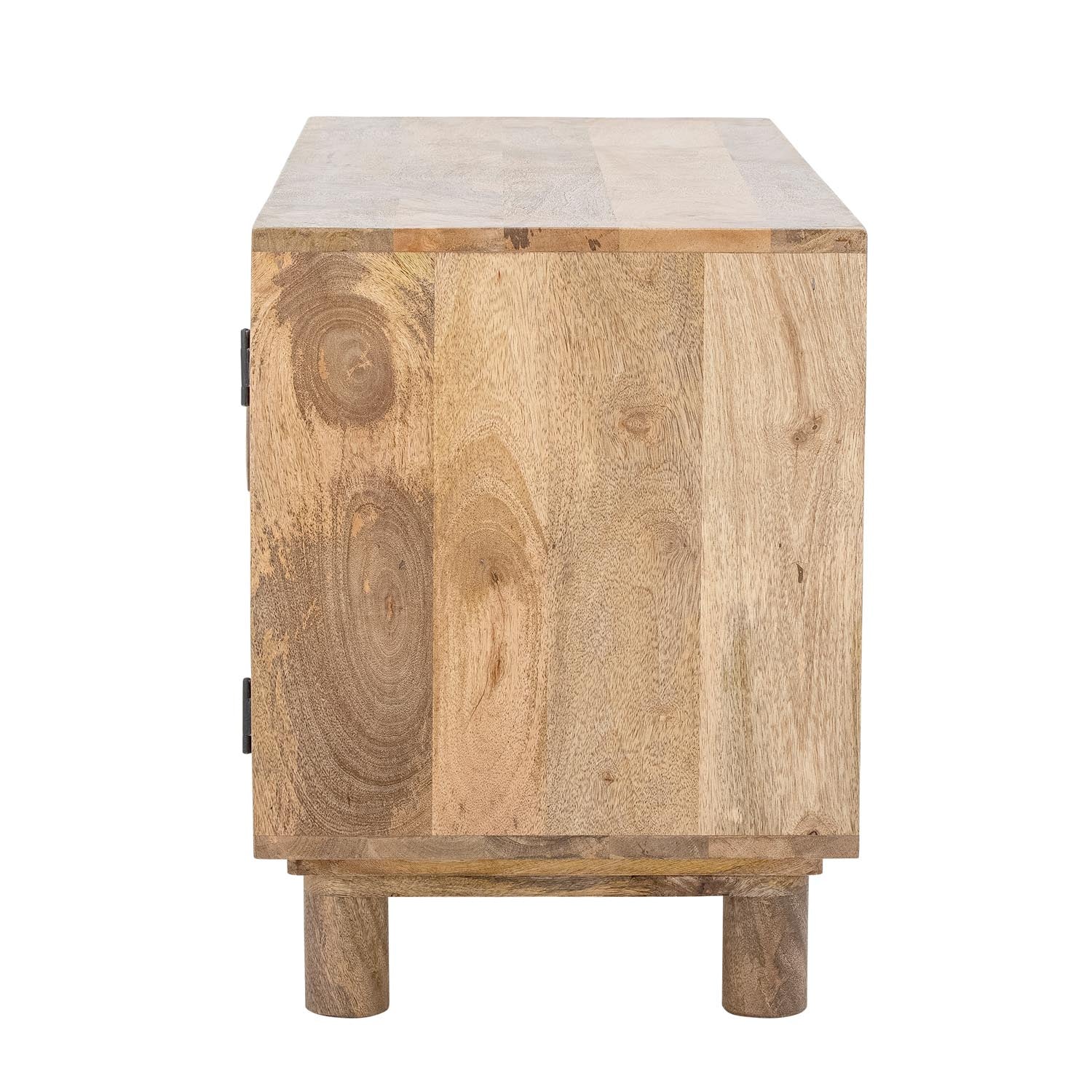 Entdecken Sie das Pablo Kabinett von Bloomingville: Ein elegantes, nachhaltiges Standregal aus hochwertigem Mangoholz mit klassischem Wiener Geflecht.