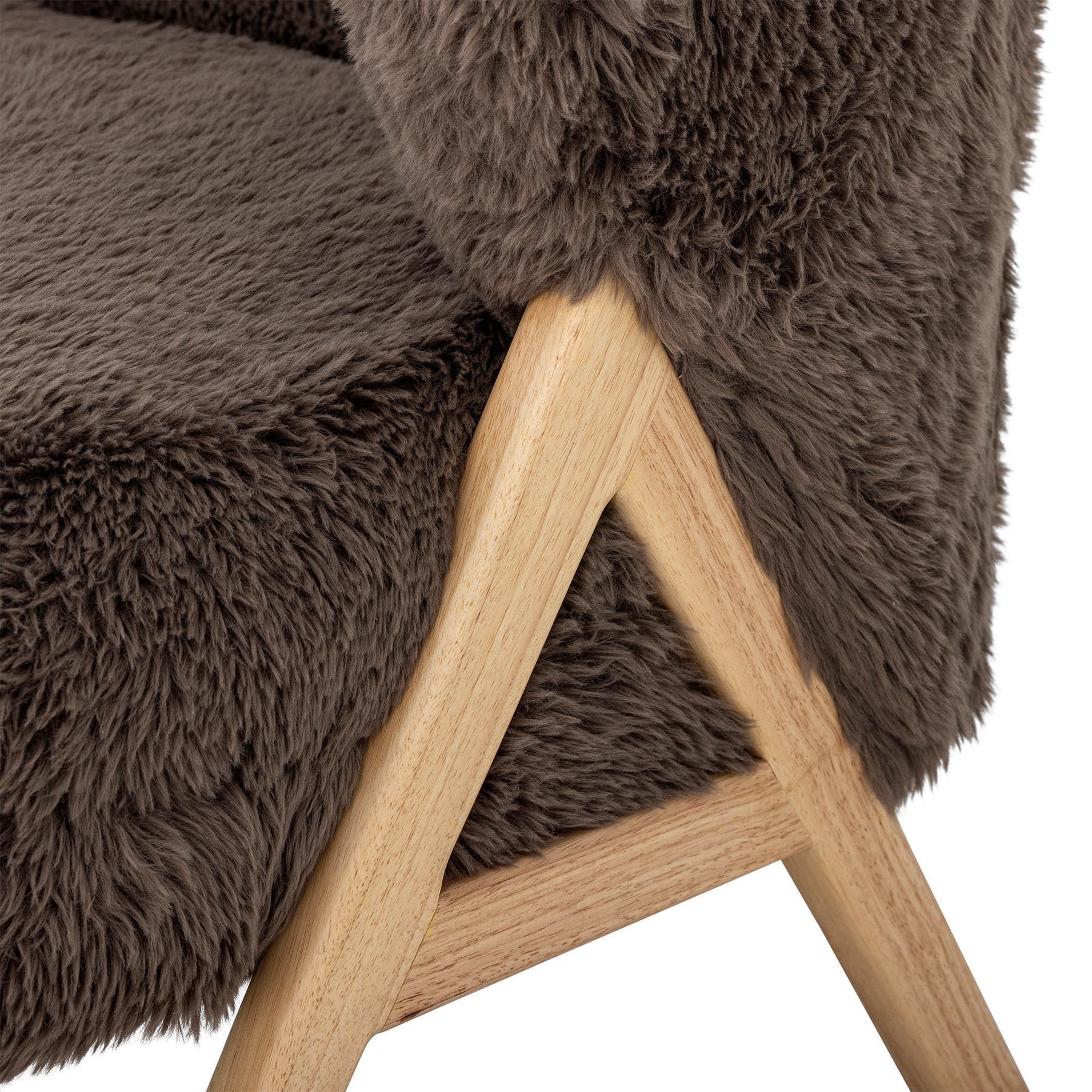 Camino Loungesessel, Braun, FSC®100%, Gummibaumholz in Brown präsentiert im Onlineshop von KAQTU Design AG. Sessel ist von Bloomingville