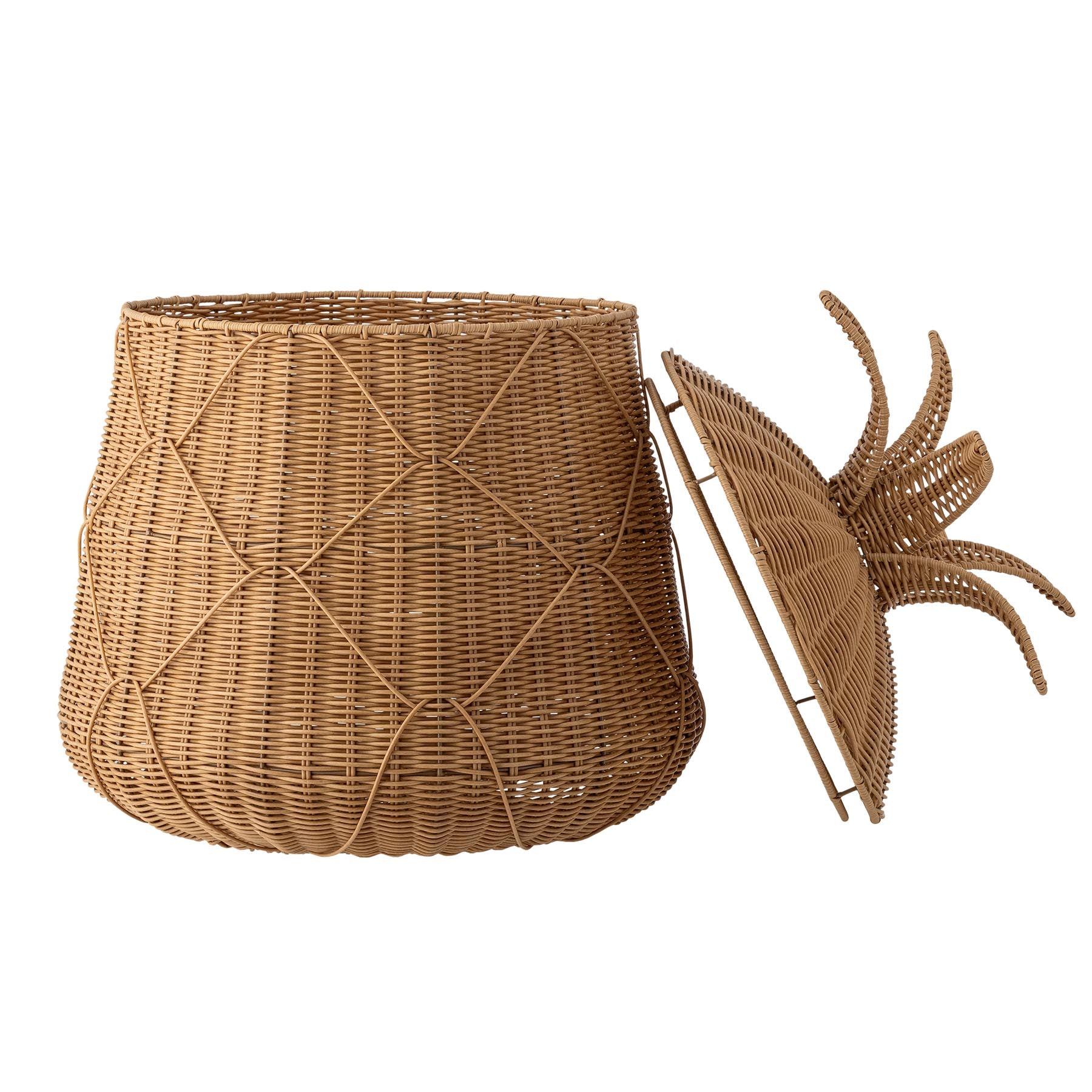 Anann Korb mit Deckel, Natur, Polyrattan in Nature präsentiert im Onlineshop von KAQTU Design AG. Aufbewahrungskorb ist von Bloomingville